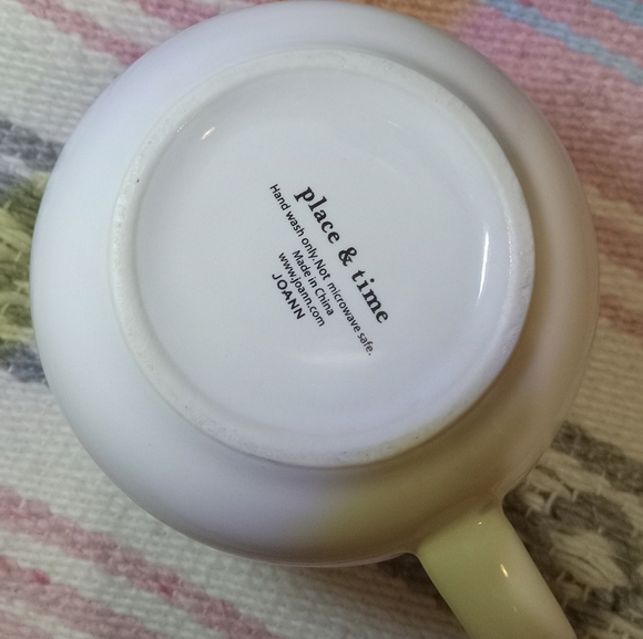 4/$15 Place and Time mug with Penguin family Blue & White Silver Outline - Picture 6 of 6